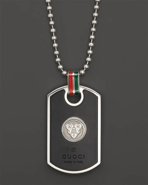 gucci oval dog tag sizes|gucci dog tag necklace men's.